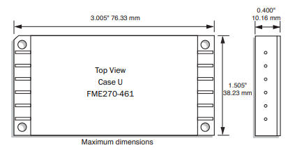 Interpoint FME270-461 EMI输入滤波器