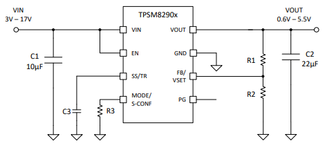 TPSM82903降压模块（集成电感器）TI 德州仪器