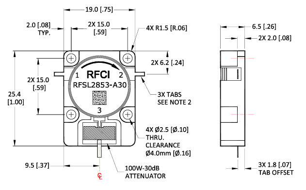 RFSL2853-A30同轴隔离衰减器