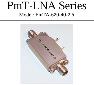 PmTA-620-40-2.5低噪声放大器Princeton Microwave