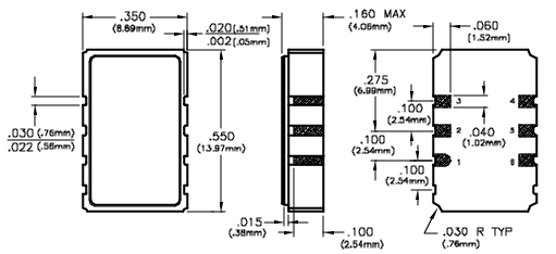 Connor-Winfield VSM61/VSM62/VSM64 6引脚表面贴装VCXO