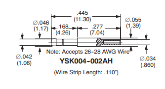 Hypertronics YSK004-002AH小型母接触插座 现货