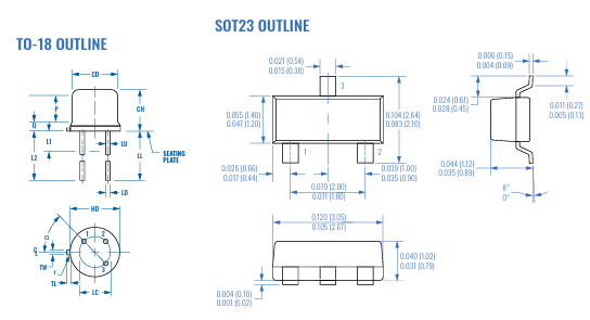Solitron 2N4338和2N4339 N沟道JFET