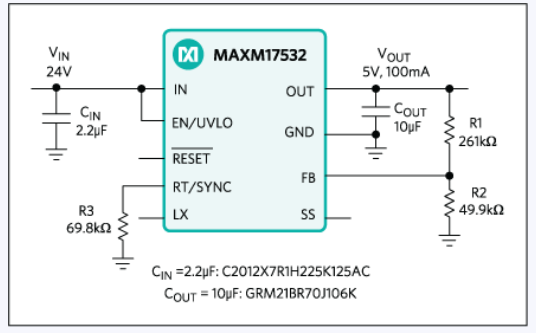 MAXM17532降压型DC-DC电源模块