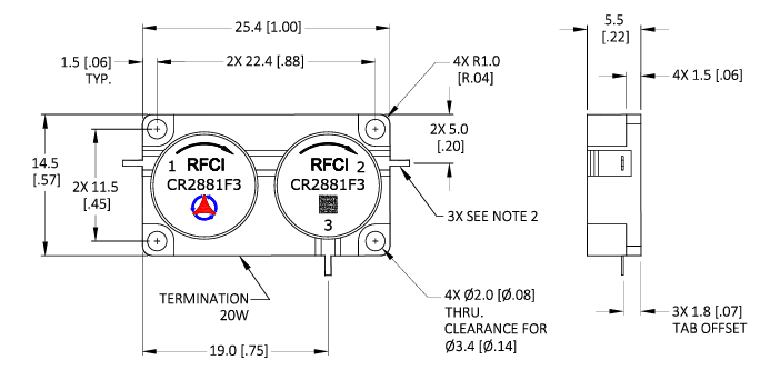 CR2881F3同轴双环行器RFCI