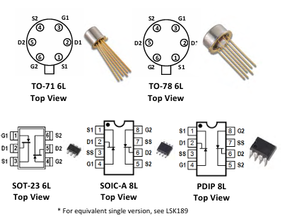 LS843系列JFET放大器Linear Systems单片双N沟道